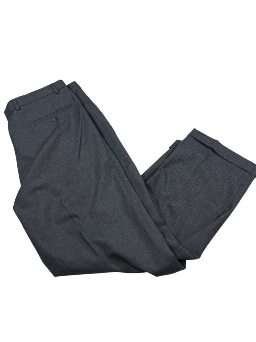 Chaps Ralph Lauren Mens Gray Wool Dress Pleated Pants Size 38x30 NWT $120